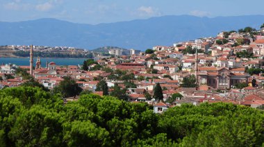 Türkiye 'nin Balikesir ilinin Ayvalk tatil beldesinden manzara