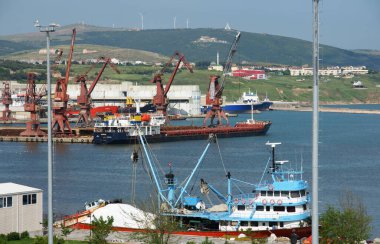 Türkiye 'nin Balikesir ilinin Bandrma Kasabası manzarası