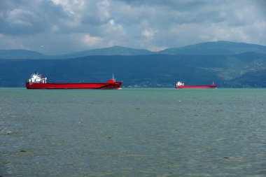 Türkiye 'nin Balikesir ilinin Bandrma Kasabası manzarası