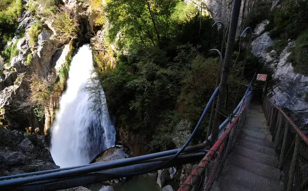 stock image A view of Ulukaya Canyon and Waterfall in Ulus, Bartin, Turkey