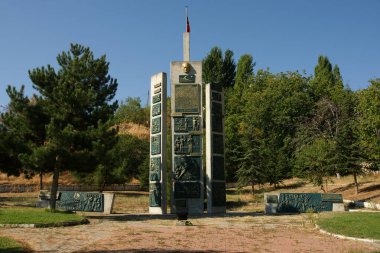 Türkiye 'nin Bilecik kentinin tarihi bölgesinden bir manzara