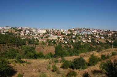 Türkiye 'nin Bilecik kentinin tarihi bölgesinden bir manzara