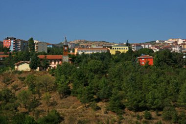 Türkiye 'nin Bilecik kentinin tarihi bölgesinden bir manzara