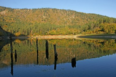 Mudurnu, Bolu, Türkiye 'deki Suluklu Gölü manzarası