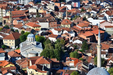 A view from the historical town of Prizren in Kosovo clipart