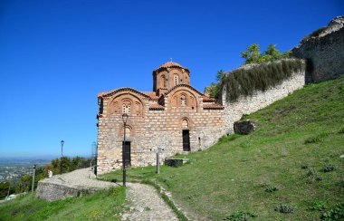 The Holy Trinity Church in Berat, Albania, was built in the Middle Ages. clipart