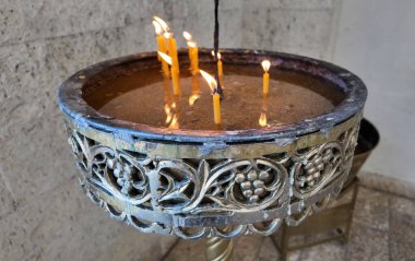 Arnavutluk 'un Berat kentindeki Saint Demetrius Katedrali manzaralı