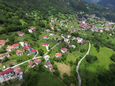 Macka, Trabzon, Türkiye 'deki Turistik Hamsiköy mahallesinden bir manzara