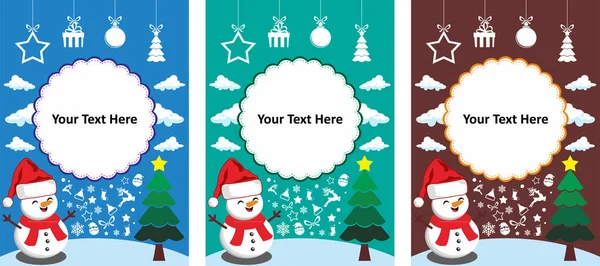 Merry Christmas Background Simple Vector Design Santa Claus Christmas Tree Vector Graphics