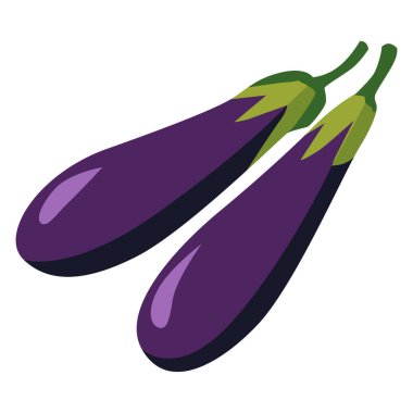 patlıcan çizimi, basit bir vektör tasarımı