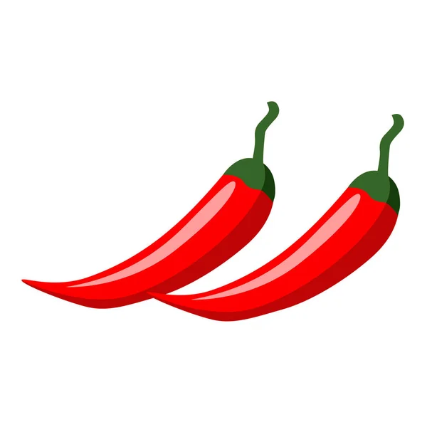 红色辣椒插图 一个简单的矢量设计 — 图库矢量图片