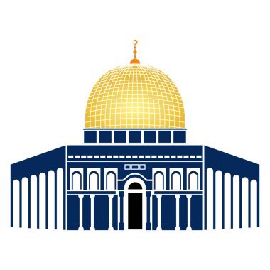 Al Aqsa camii çizimi, basit bir vektör tasarımı