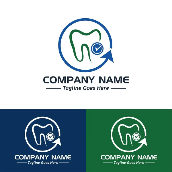 Dişçi logosu, örnek şirket logosu, basit bir vektör tasarımı.