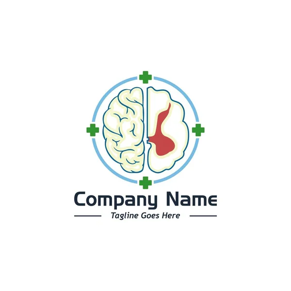 Beyin sağlığı kliniği logosu, örnek şirket logosu, basit bir vektör tasarımı.