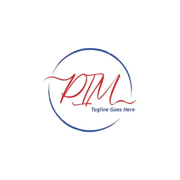 pim harfleri logosu, örnek şirket logosu, basit bir vektör tasarımı.