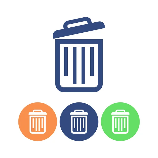 Mülleimer Logo Ein Einfaches Vektordesign — Stockvektor