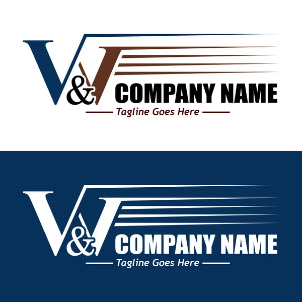 v & v harfleri logosu, örnek şirket logosu, basit bir vektör tasarımı
