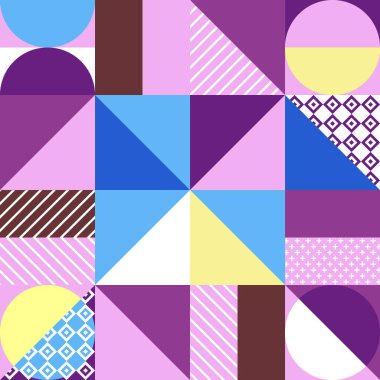 Punchy Renkli Geometrik desen Soyut Vektör Stoku, basit bir arkaplan tasarımı