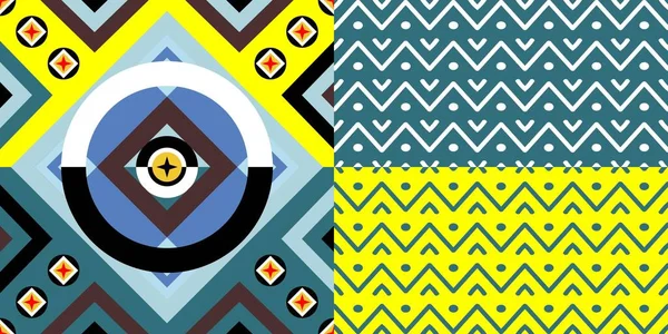 Punchy Renkli Geometrik desen Soyut Vektör Stoku, basit bir arkaplan tasarımı