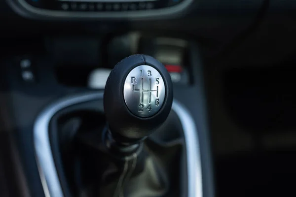 Lever Manual Transmission Six Speed Car Gear Shift Car Modern — Stock Photo, Image