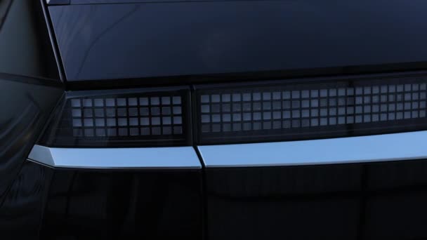 Lampu Belakang Mobil Berkedip Darurat Sinyal Lampu Darurat Mobil Tanda — Stok Video