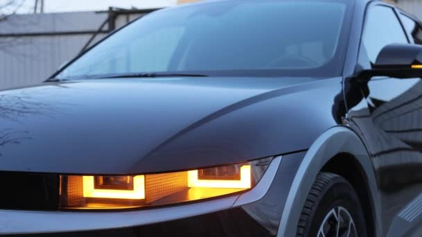 Światło Migające Samochodu Wskaźnikiem Migania Awaryjne Migające Światło Samochodu Znak — Wideo stockowe
