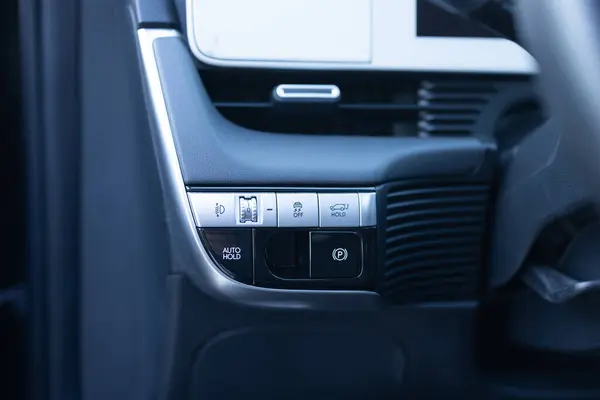 Auto Hold Knop Een Modern Voertuig Esp Elektronische Stabiliteitsprogramma Controle — Stockfoto