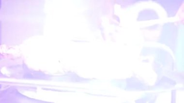 Ateşte Et Pişirme. Şef Eti İzleyicilere Pişirir