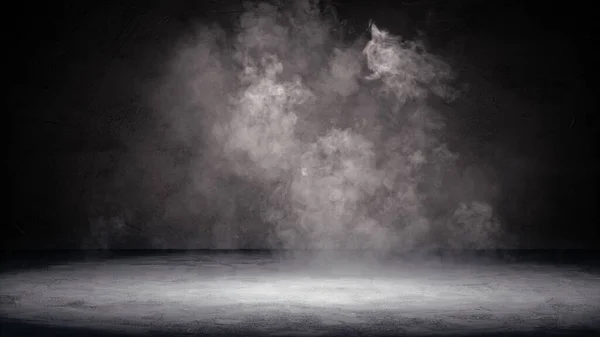 Karanlıkta sert kumlu taş zeminde tüttürmek. Cadılar Bayramı dokusu arka planı.