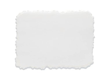 Kopyalama alanı ve yırtık kenarlı boş kağıt.