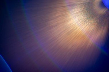 Dinamik mercek ışık sızıntısı Bokeh soyut gökyüzü arka planında renkli görsel efekt oluşturur.