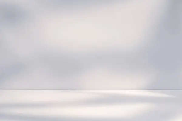 Öğleden sonra saatlerinde minimalist beyaz bir zemin üzerinde hafif bir ışık dansı..