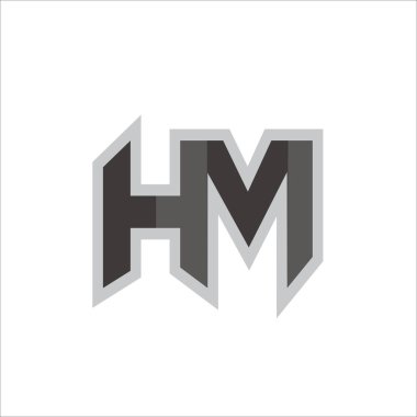 Şirket markanız için HM harf logosu tasarımını yazdırın