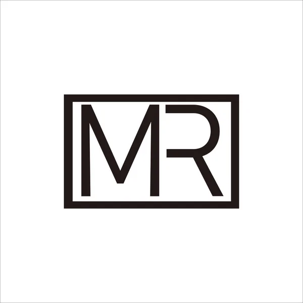あなたの会社のブランドのためのMrの手紙のロゴデザインを印刷 — ストックベクタ