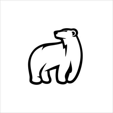 Karakteriniz ve kimliğiniz için kutup ayısı logosu tasarımını yazdırın