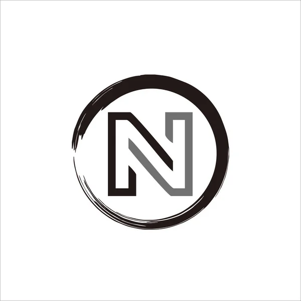 打印您公司品牌的Ni字母标识设计 — 图库矢量图片