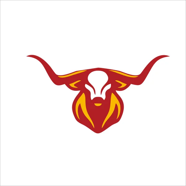 Print Bull Logo Ontwerp Voor Icoon Merk Identiteit — Stockvector