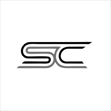 İsminiz, markanız ve ürününüz için SC logo yazı tipi tasarımını yazdırın