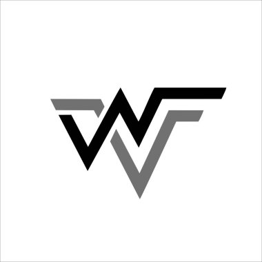 Adınız, markanız ve ürününüz için WF logo yazı tipi tasarımını yazdırın