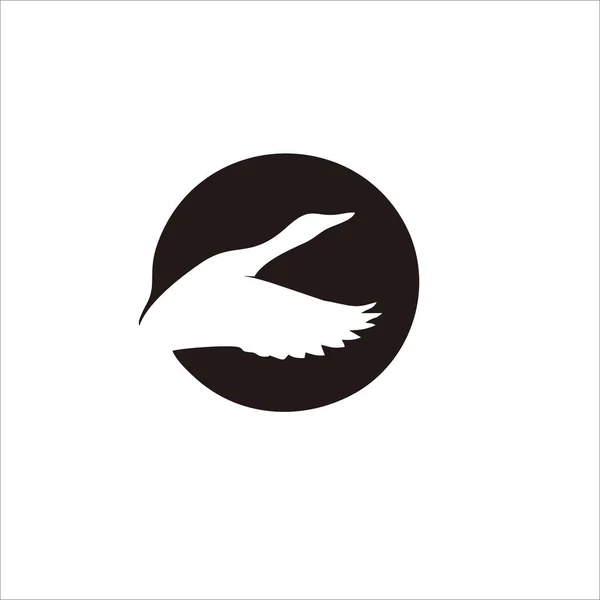 Imprimir Diseño Logotipo Cisne Volador Para Marca Nombre Identidad Empresa — Archivo Imágenes Vectoriales