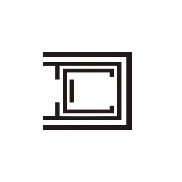 Drukuj Literę Logo Projektu Dla Twojej Marki Nazwy Tożsamości — Wektor stockowy