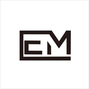 Markanız ve şirket kimliğiniz için EM harf logosu tasarımını yazdırın