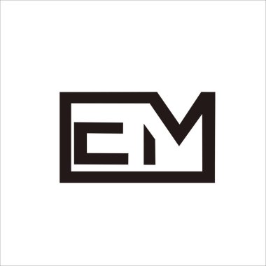 Markanız ve şirket kimliğiniz için EM harf logosu tasarımını yazdırın