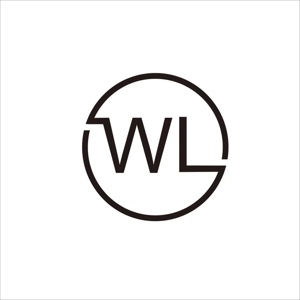 为您的品牌和公司标识打印Wl字母标识设计 — 图库矢量图片