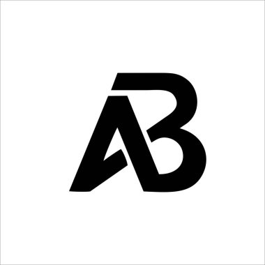 Şirket adınız ve kimliğiniz için AB harfi logo tasarımını yazdırın