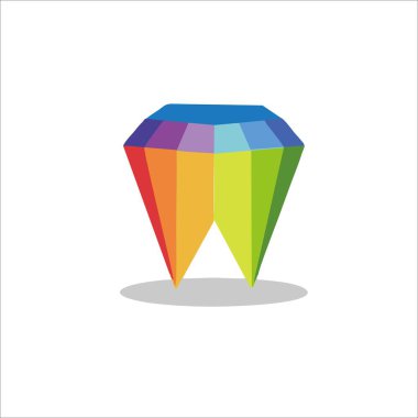 Elmas simgesi tasarım vektörü