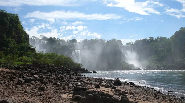 Air Terjun Iguazu Air Terjun Brazil Lanskap Air Terjun Besar — Stok Foto
