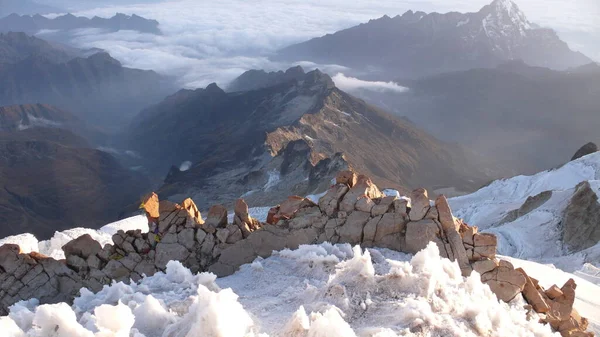 Cumbre Del Pico Potosia Huayna Cordillera Real Andes Bolivia Foto — Foto de Stock