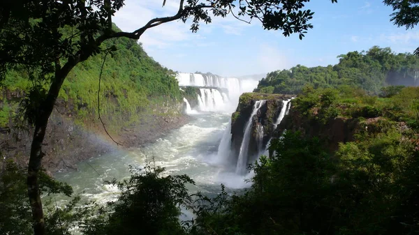 Air Terjun Iguazu Air Terjun Brazil Lanskap Air Terjun Besar — Stok Foto