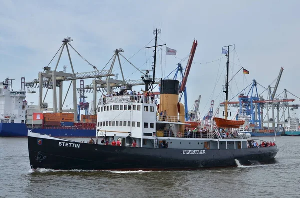 Porto Hamburgo Ttog Ship Dock Transporte Maritim Foto Alta Qualidade — Fotografia de Stock